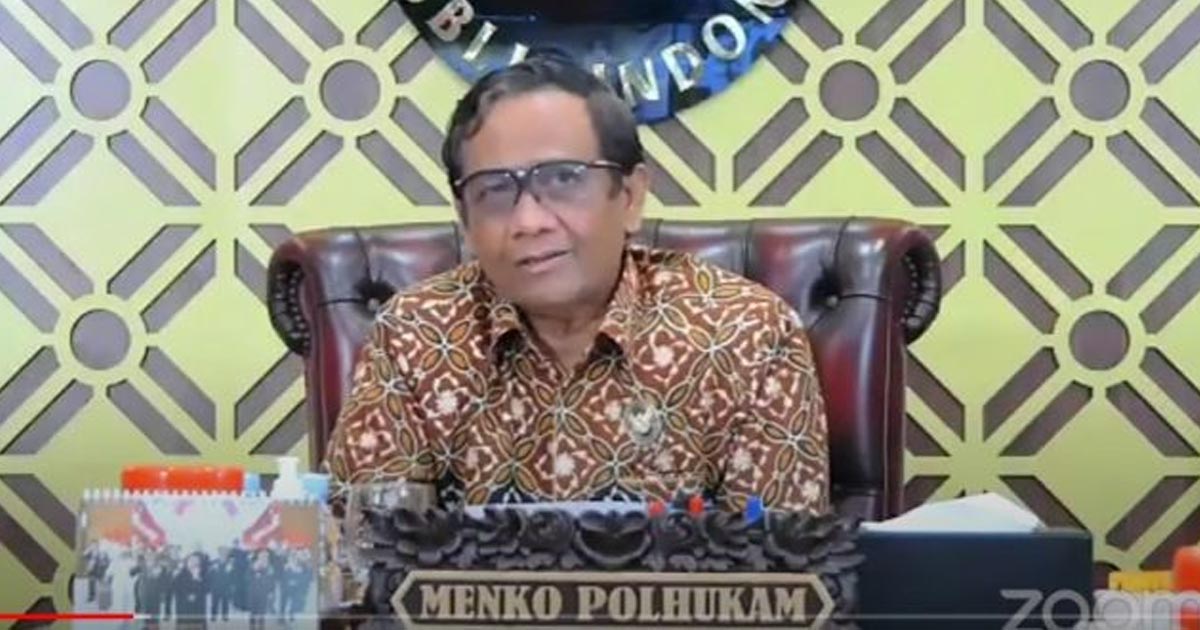 Menko Polhukam Mahfud MD. (Bidik layar)