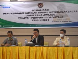 BPJAMSOSTEK Gelar Sosialisasi Paritrana Award 2021 untuk Kabupaten/Kota di Gorontalo