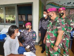 Serbuan Vaksinasi Covid19 Batalyon Infanteri 8 Marinir Harimau Putih dengan Puskesmas Desa Lama Sei Lepan