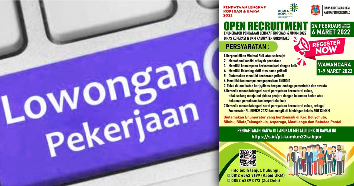 loker gorontalo 2022