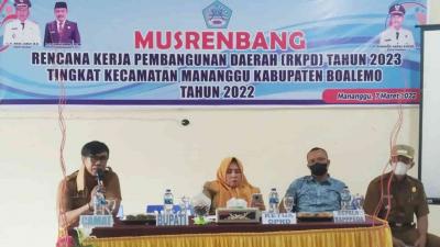 Musrenbang Kecamatan Mananggu, Tampung Aspirasi Program Prioritas