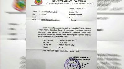 Sekda Kabupaten Gorontalo Dilantik Sore Ini, Beredar Nama Roni Sampir