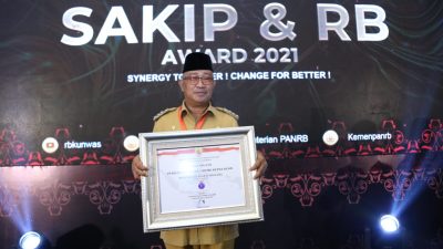 Peningkatan Predikat Hasil Evaluasi SAKIP, Pemda Kota Tikep Sabet RB Award 2021