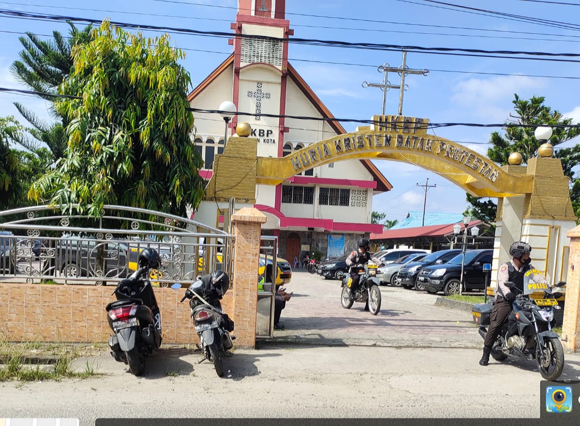 5 Gereja Dijaga, Polres Asahan Berikan Kenyamanan Umat Nasrani Ibadah Jumat Agung di Kisaran