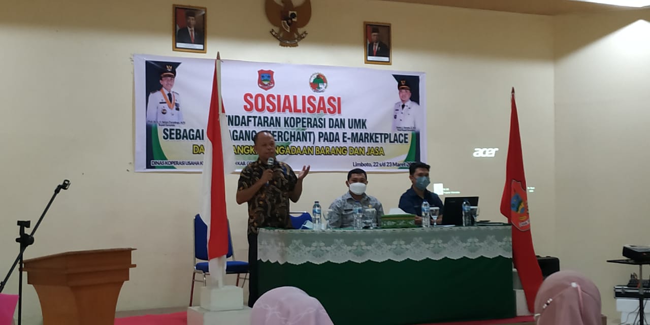 Sosialisasi Dinas Koperasi dan UKM Kabupaten Gorontalo