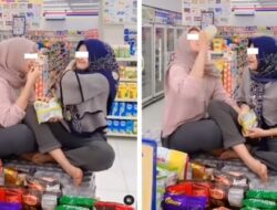 2 Cewek Tanpa Malu Duduki Tumpukan Minuman Kaleng di Minimarket demi Konten, Langsung Ramai Dirujak Warganet