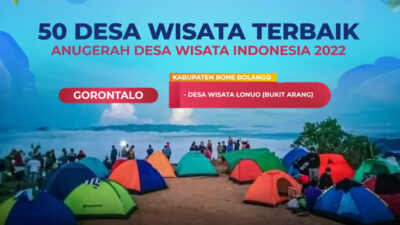 Bukit Arang Desa Lonuo-Bonebol Masuk 50 Besar Desa Wisata Terbaik 2022