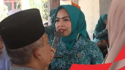 300 Warga Desa Tanjung Medan dapat Bansos dari Ketua PKK Labuhanbatu