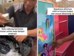 Demi Belikan Meja Belajar Anak, Seorang Ayah Bayar Pakai Satu Kantong Kresek Uang Logam: Hasil Nabung Berbulan-bulan
