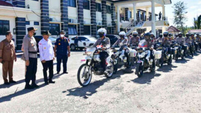 Jelang Pilkades Serentak, Bupati Pohuwato Pimpin Apel Gelar Pasukan 