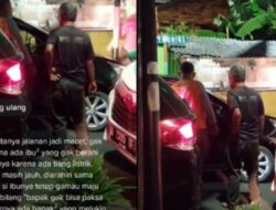 Kocak! Takut Maju Gegara Ada Tiang Listrik, Emak-emak Nyetir Mobil Bikin Jalanan Macet: Bapak Enggak Bisa Paksa Saya