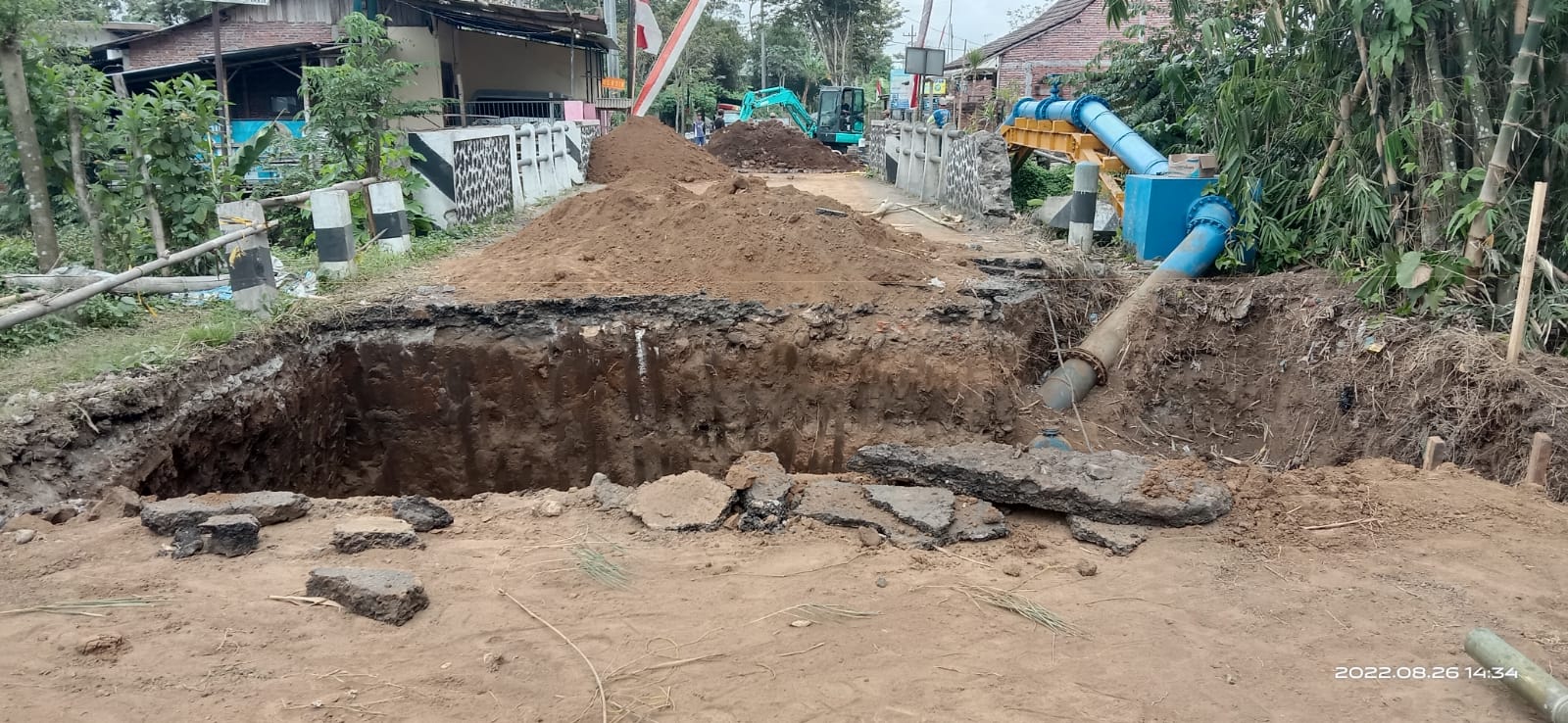 Pemkab Malang Melalui Dinas PUBM Mulai Bangun Jembatan Mlaten Kepanjen