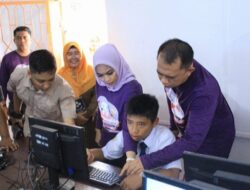 Bupati Labuhanbatu Monitoring Kesiapan ANBK 2022 di SMP Negeri 1 Rantau Selatan