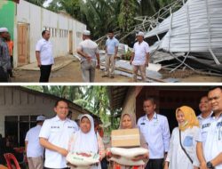 Bupati Labuhanbatu Kunjungi dan Berikan Bantuan kepada Korban Bencana Angin Puting Beliung