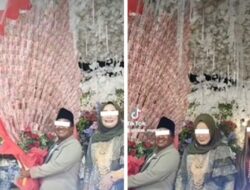 Bikin Ketar-ketir! Sultan Bawa Buket Uang Raksasa untuk Pengantin, sampai Nyaris Sentuh Langit-langit Gedung