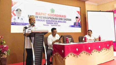 Buka Forum Kewaspadaan Dini, Sekda Boalemo Sampaikan Hal Ini