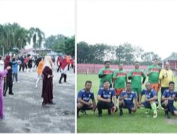 Forkopimda Asahan Senam Massal dan Main Sepak Bola