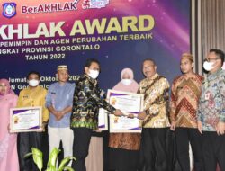 Junaidy Kiay Dinobatkan Sebagai Pemimpin Perubahan Terbaik Tingkat Kota Gorontalo