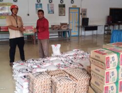 BPBD Sergai Terus Salurkan Bantuan Sembako Untuk Korban Banjir di Kecamatan Sei Bamban