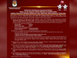 Penerimaan Dukungan Minimal Bakal Calon Anggota DPD Segera Dibuka, Ini Syaratnya!