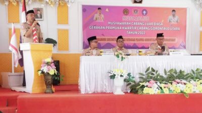 Gerakan Pramuka Kwarcab Gorut Gelar Muscablub, Irwan Abudi Usman Sampaikan ini