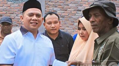 Bupati Labuhanbatu Sebut Bakal Bangun Rumah Korban Kebakaran