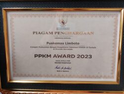 Pengelolaan Vaksinasi Puskesmas Limboto Mendapat Penghargaan dari Kemenkes RI