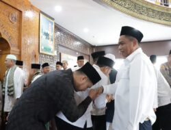Sambut Idulfitri, Jajaran Pemkab Sergai Tunaikan Salat Ied di Masjid Agung