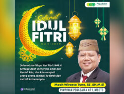 Pimpinan Pegadaian CP Limboto, Wirasto Tune: Selamat Hari Raya Idul Fitri 1444 H