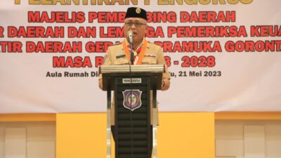 Dilantik Sebagai Ketua Kwarda Gorontalo, Sofyan Puhi Siap Bawa Pramuka Menuju Puncak Prestasi