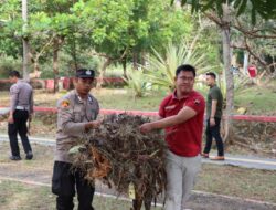 Wujud Peduli Lingkungan, Polres Wonogiri Gelar Aksi Bersih-bersih Sampah