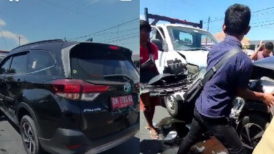 Mobil Dinas di Gorontalo Tabrakan, Warga Berbondong-bondong Bantu Evakuasi