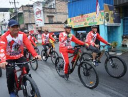 Sambut HUT RI ke-78, Forkopimda dan Masyarakat Asahan Fun Bike
