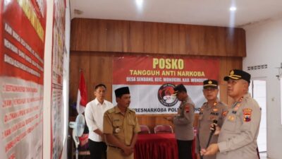 Serius Perangi Narkoba, Kapolres Wonogiri Cek Kesiapan Posko Kampung Tangguh Bersih Narkoba
