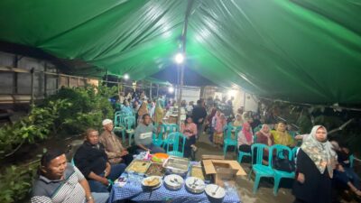 Suasana persiapan kampanye dialogis Jayadi Paputungan, SIP, MH di Kelurahan Mongkonai. 