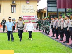 Plt Bupati Ellya Ikuti Apel Gelar Pasukan Operasi Ketupat Toba 2024 di Polres Labuhanbatu