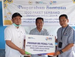 BRI Cabang Limboto Berbagi 1500 Paket Sembako untuk Masyarakat Kurang Mampu