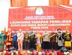Plt Bupati Labuhanbatu Hadiri Launching Tahapan Pilkada 2024