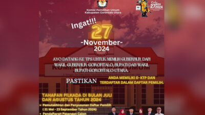 KPU Gorontalo Utara Imbau Warga Siapkan KTP-EL dan Memastikan Terdaftar Sebagai Pemilih