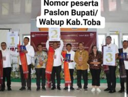KPU Tetapkan Nomor Urut Paslon Bupati/Wabup Toba