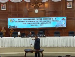 Rapat Paripurna DPRD Provinsi Gorontalo Ke-4, Ridwan Manoarfa Dorong Percepatan Penetapan Pimpinan Definitif
