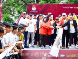 KPU Labuhanbatu Gelar Fun Run dan Senam Sehat 2024