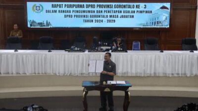 DPRD Provinsi Gorontalo Tetapkan Ketua dan Wakil Ketua Periode 2024-2029