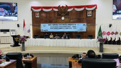 DPRD Provinsi Gorontalo Gelar Rapat Paripurna Pembentukan Fraksi-Fraksi Periode 2024-2029