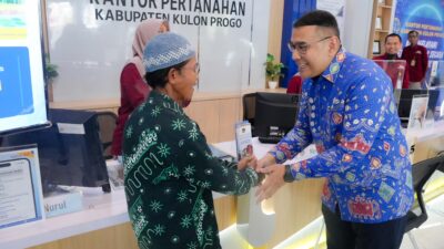 Wamen Ossy Kunjungi Kantah Kulon Progo, Tekankan Manfaat Sertipikat Elektronik yang Aman dan Efisien