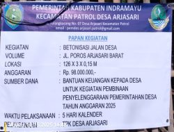 Proyek Betonisasi Jalan Desa Arjasari Diduga Tidak Sesuai Spesifikasi