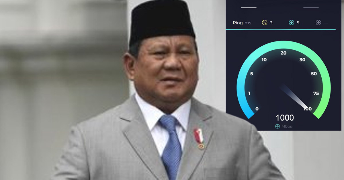 Prabowo Targetkan Internet 1 Gbps di 38 Wilayah