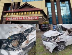 Mobil Warga Bolmong Ringsek di Tol Minut, Oknum Polisi Dilaporkan ke Propam