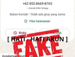 Diskominfo Sebut Nomor WA Ngaku Sekda Asahan Fake