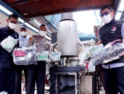 Polres Asahan Musnahkan 8,7 Kg Sabu dan 772 Vape Etomidate dari 3 Wanita